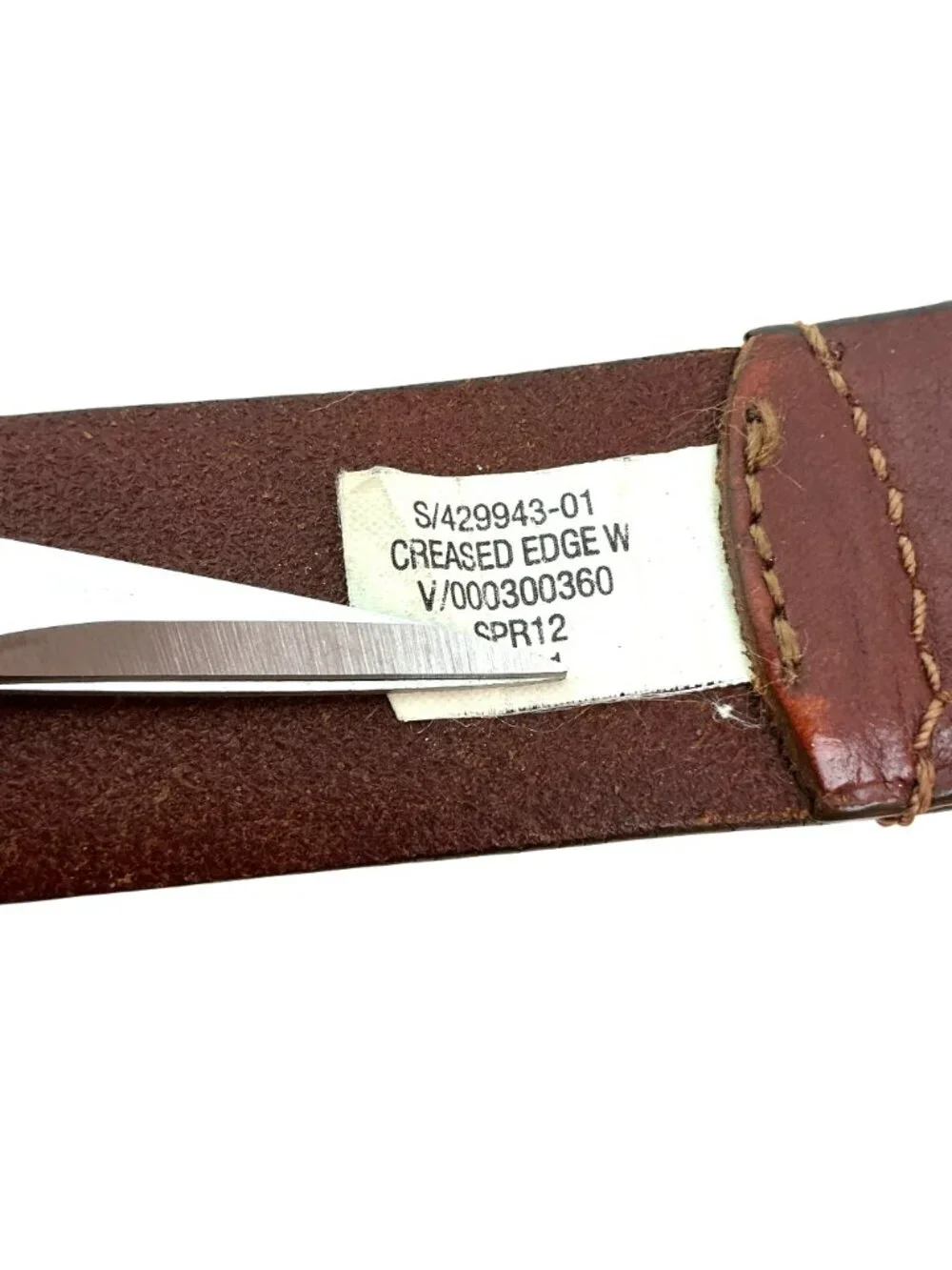 Banana Republic Leather Belt With Gold-Tone Buckle Mens 38 Brown